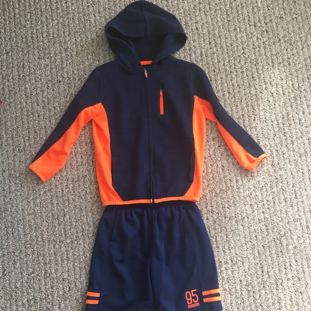 Shorts and sweatshirt outfit